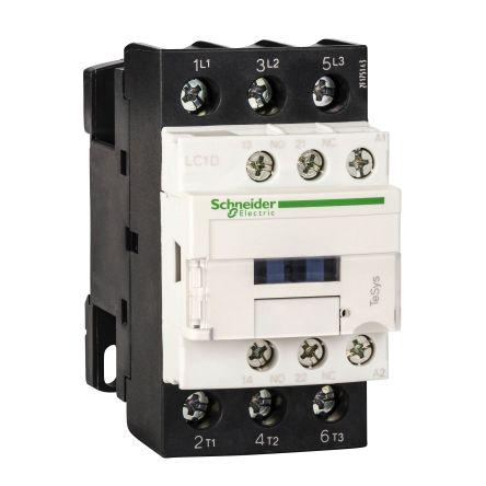 Schneider Electric TeSys D Contactor, 380 V ac Coil, 3 Pole, 32 A, 18.5 kW, 1NC + 1NO