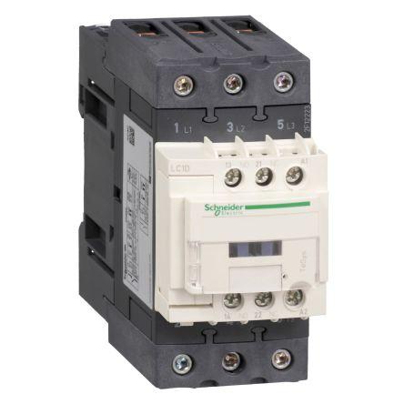 Schneider Electric TeSys D Contactor, 500 V ac Coil, 3 Pole, 40 A, 30 kW, 1NC + 1NO