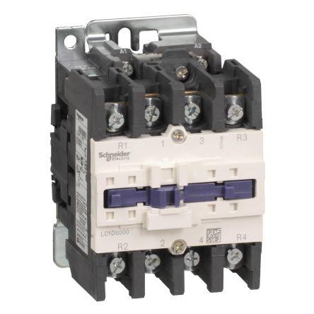 Schneider Electric TeSys D Contactor, 230 V ac Coil, 4 Pole, 125 A, 2NO + 2NC