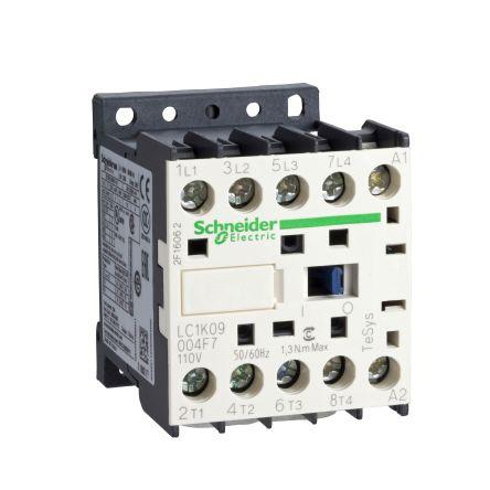 Schneider Electric TeSys K Contactor, 42 V ac Coil, 4 Pole, 20 A, 3NO