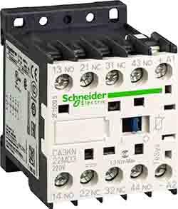 Schneider Electric Control Relay - 2NO + 2NC, 110 A F.L.C, 5 mA Contact Rating, 0.003 kW, 110 Vdc, TeSys