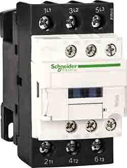 Schneider Electric TeSys D Contactor, 24 V Coil, 3 Pole, 38 A, 38.4 W, 1NO + 1NC