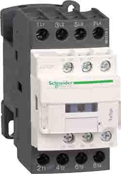 Schneider Electric TeSys D Contactor, 42 V Coil, 4 Pole, 40 A, 12.8 W, 1NO + 1NC