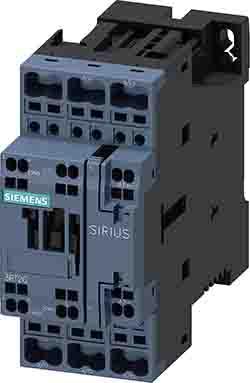 Siemens SIRIUS Contactor, 24 V dc Coil, 3 Pole, 9 A, 4 kW, 1NO + 1NC