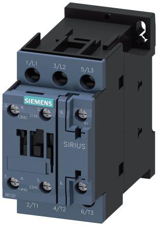Siemens SIRIUS Contactor, 24 V ac Coil, 3 Pole, 38 A, 18.5 kW, 1NO + 1NC