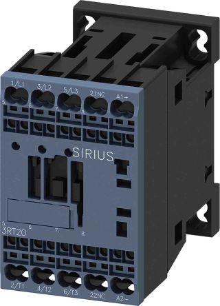 Siemens SIRIUS Contactor, 24 V dc Coil, 3 Pole, 9 A, 4 kW, 1NC