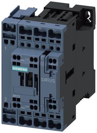 Siemens SIRIUS Contactor, 24 V dc Coil, 4 Pole, 25 A, 11 kW, 2NC + 2NO