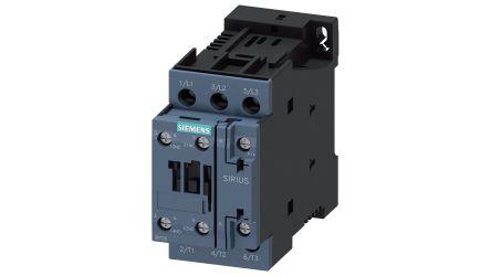Siemens SIRIUS Contactor, 3 Pole, 5.5 kW, 1NO + 1NC