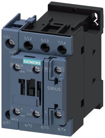 Siemens SIRIUS Contactor, 4 Pole, 1NO + 1NC