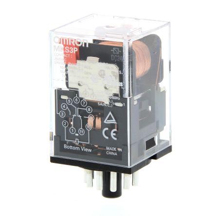 RELAY, PLUG-IN, 11-PIN, 3PDT, 10 A, MECH