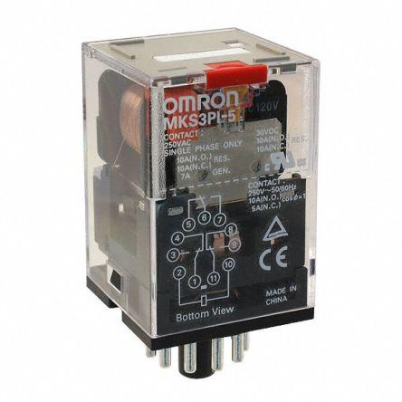 RELAY, PLUG-IN, 11-PIN, 3PDT, 10 A, MECH