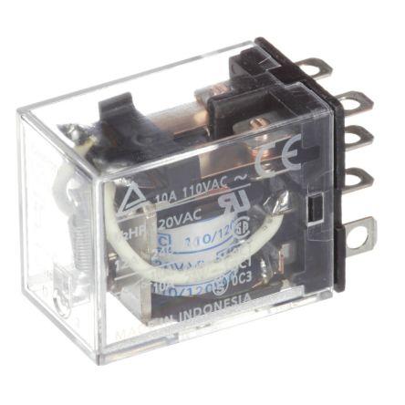 RELAY, PLUG-IN, 8-PIN, DPDT, 10 A, 100/1