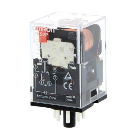 RELAY, PLUG-IN, 8-PIN, DPDT, 10 A, MECH