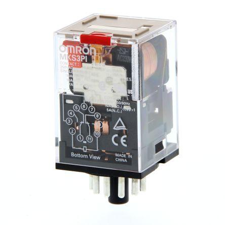 RELAY, PLUG-IN, 11-PIN, 3PDT, 10 A, MECH