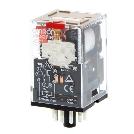 RELAY, PLUG-IN, 11-PIN, 3PDT, 10 A, MECH