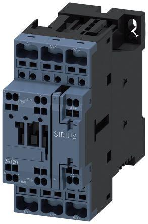 Siemens SIRIUS Contactor, 24 V dc Coil, 3 Pole, 9 A, 4 kW, 1NO + 1NC