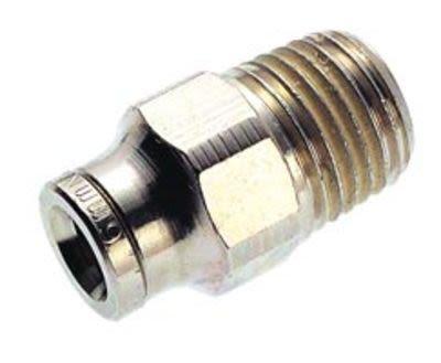 IMI Norgren, R 1/2 Male to Push In 8 mm, Threaded-to-Tube Connection Style