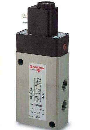 Norgren 5/2 Pneumatic Solenoid Valve - Solenoid/Spring G 1/4 26230 Series 24V dc