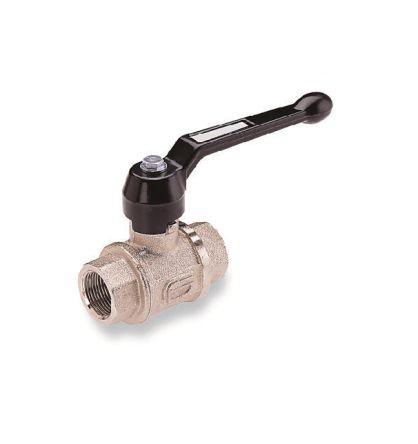 Norgren Nickel Plated Brass Full Bore, 2 Way, Ball Valve, Threaded, Rp 1/2in, 0 - 60bar Operating Pressure