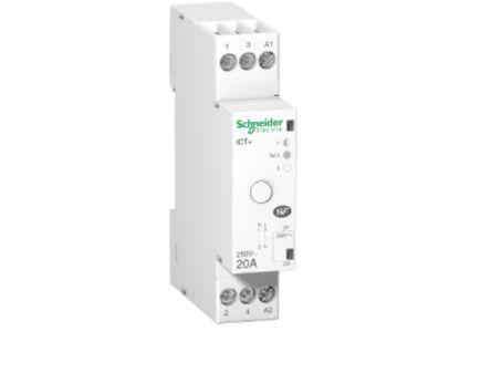 Schneider Electric Acti9 iCT Contactor, 230 V Coil, 1 Pole, 20 A, 3.6 kW, 1NO