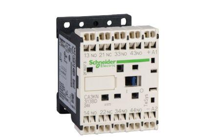 Schneider Electric Control Relay - 3NO + 1NC, 10 A Contact Rating, 0.0018 kW, 24 Vdc, 3PST, TeSys