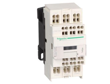 Schneider Electric Control Relay - 5NO, 10 A Contact Rating, 0.0024 kW, 24 Vdc, 5PST, TeSys