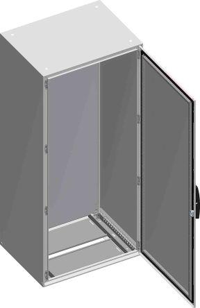 Schneider Electric Spacial SM Series Sheet Steel Double-Door-Door Floor Standing Enclosure, Opaque Door, IP55, 1400