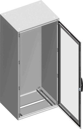 Schneider Electric Spacial SM Series Sheet Steel Single-Door-Door Floor Standing Enclosure, Transparent Door, IP55