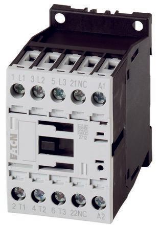 Eaton Contactor, 400 V Coil, 3 Pole, 7 A, 3 kW, 1NC