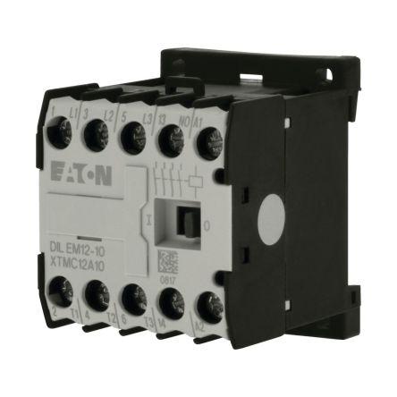 Eaton DILEM Contactor, 400 V Coil, 3 Pole, 50 A, 5.5 kW, 1 N/O