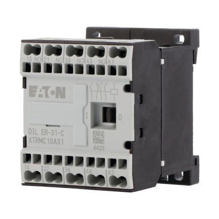 Eaton DILER Contactor, 10 A, 0.0011 kW, 690 V dc Control, 1 NC, 3 N/O