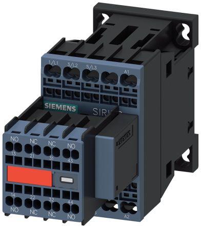 Siemens Contactor, 400 V Coil, 3 Pole, 22 A, 4 kW, 2NO + 2NC