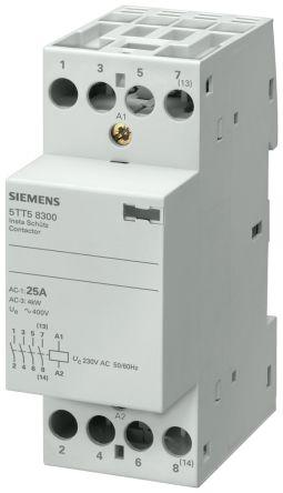 Siemens SENTRON Contactor, 230 V Coil, 25 A, 2 kW, 4NO