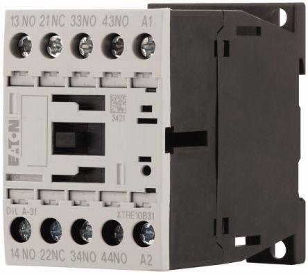 Eaton DILA relays Contactor Relay, 48 V dc Coil, 4 A, 1 NC, 3 NO