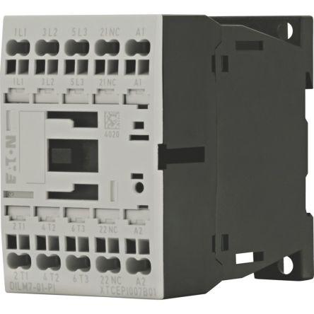 Eaton Contactors Contactor, 24 V dc Coil, 3 Pole, 7 A, 3 kW, 1 NC