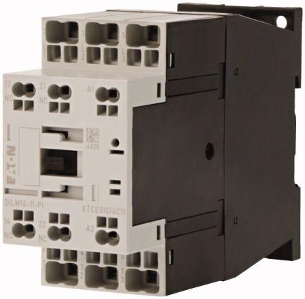 Eaton Contactors Contactor, 240 V ac Coil, 3 Pole, 14 A, 6.8 kW, 1 NC, 1 NO