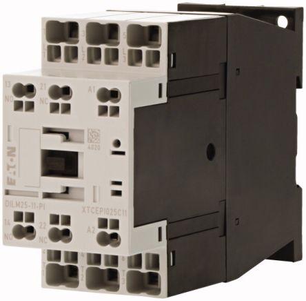 Eaton Contactors Contactor, 240 V ac Coil, 3 Pole, 25 A, 11 kW, 1 NC, 1 NO