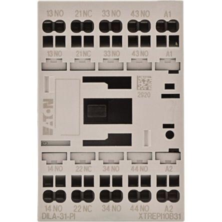 Eaton DILA relays Contactor Relay, 230 V ac Coil, 4 A, 1 NC, 3 NO