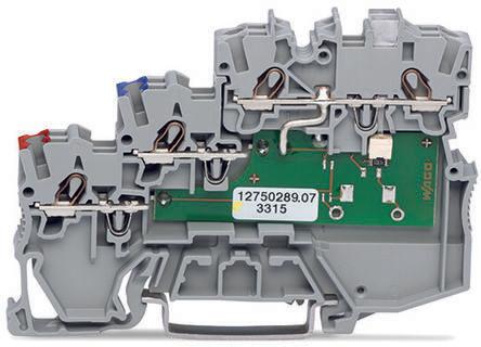 WAGO2000-5311/1102-950 TOPJOB S, 2000 Series Terminal Block, 1mm², Triple-Level, Push-In Cage Clamp Termination