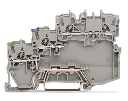 WAGO2000-5317/102-000 TOPJOB S, 2000 Series Terminal Block, 1mm², Triple-Level, Push-In Cage Clamp Termination