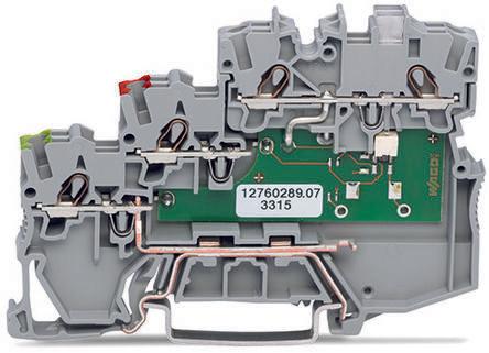 WAGO2000-5317/1101-951 TOPJOB S, 2000 Series Terminal Block, 1mm², Triple-Level, Push-In Cage Clamp Termination