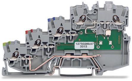 WAGO2000-5417/1101-951 TOPJOB S, 2000 Series Terminal Block, 1mm², Quadruple-Level, Push-In Cage Clamp Termination