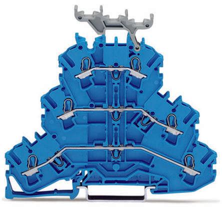 WAGO2002-3234 TOPJOB S, 2002 Series Feed Through Terminal Block, 2.5mm², Triple-Level, Push-In Cage Clamp Termination,