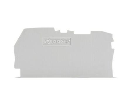 WAGO TOPJOB S, 2102 Series End and Intermediate Plate for Use with 2102 Series Terminal Blocks