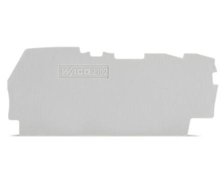 WAGO TOPJOB S, 2102 Series End and Intermediate Plate for Use with 2102 Series Terminal Blocks