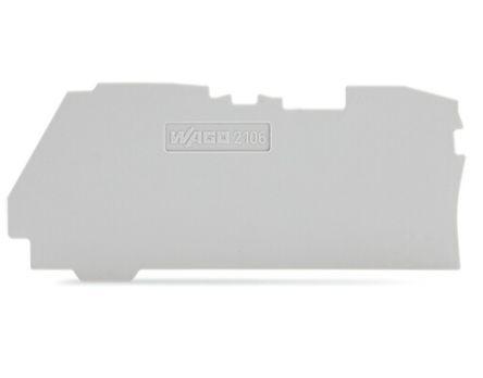 WAGO TOPJOB S, 2106 Series End and Intermediate Plate for Use with 2106 Series Terminal Blocks