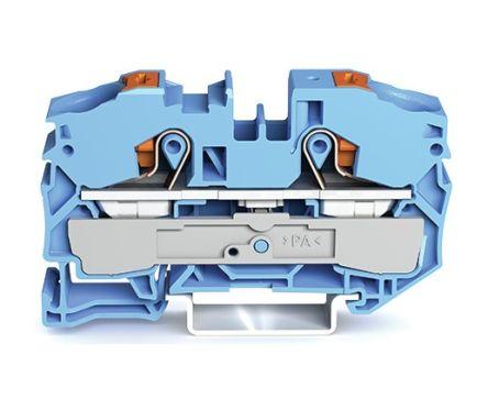 WAGO2216-1204 TOPJOB S, 2216 Series Feed Through Terminal Block, 16mm², Single-Level, Push-In Cage Clamp Termination,