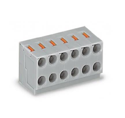 WAGO PCB Terminal Block, 10-Contact, 3.5mm Pitch, PCB Mount, 1-Row