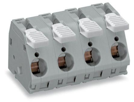 WAGO PCB Terminal Block, 3-Contact, 15mm Pitch, Through Hole Mount, 1-Row