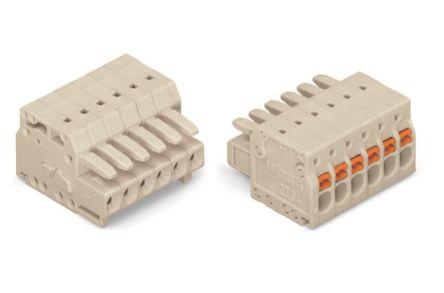 WAGO, 3.5mm Pitch, 2 Way, Pluggable Terminal Block, Plug, Through Hole, 2734-102